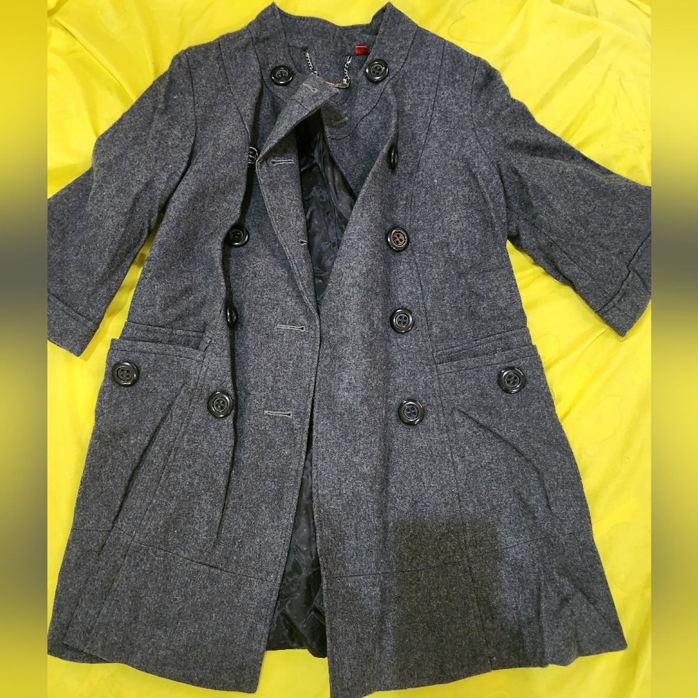 Gray Double-Breasted Coat